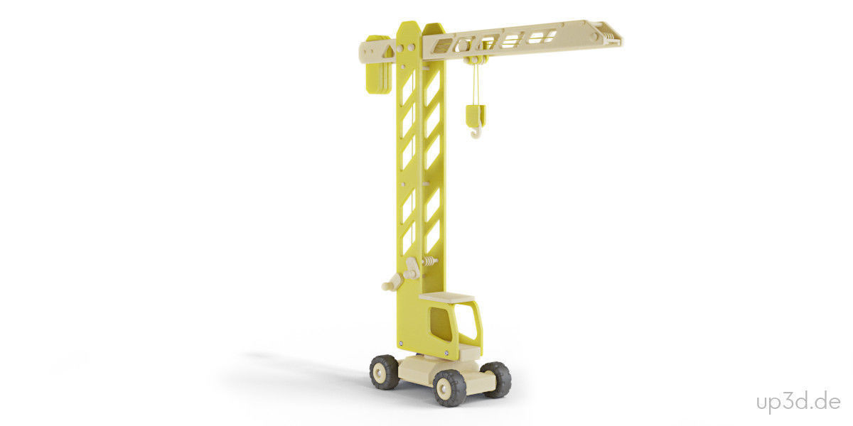 Wood Toys Dolls And Stroller 3D model_10