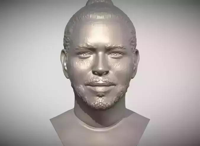 Post Malone bust 3D printing ready stl obj formats 3D print model