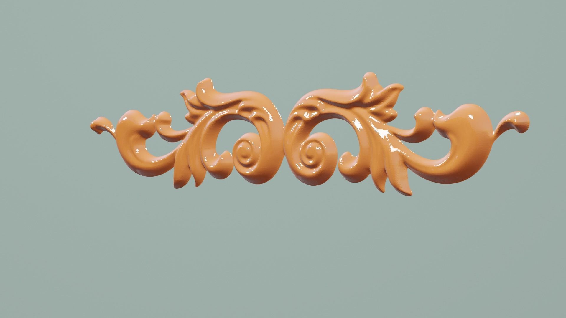 Wood Carving Flower Decor 3D print model_6