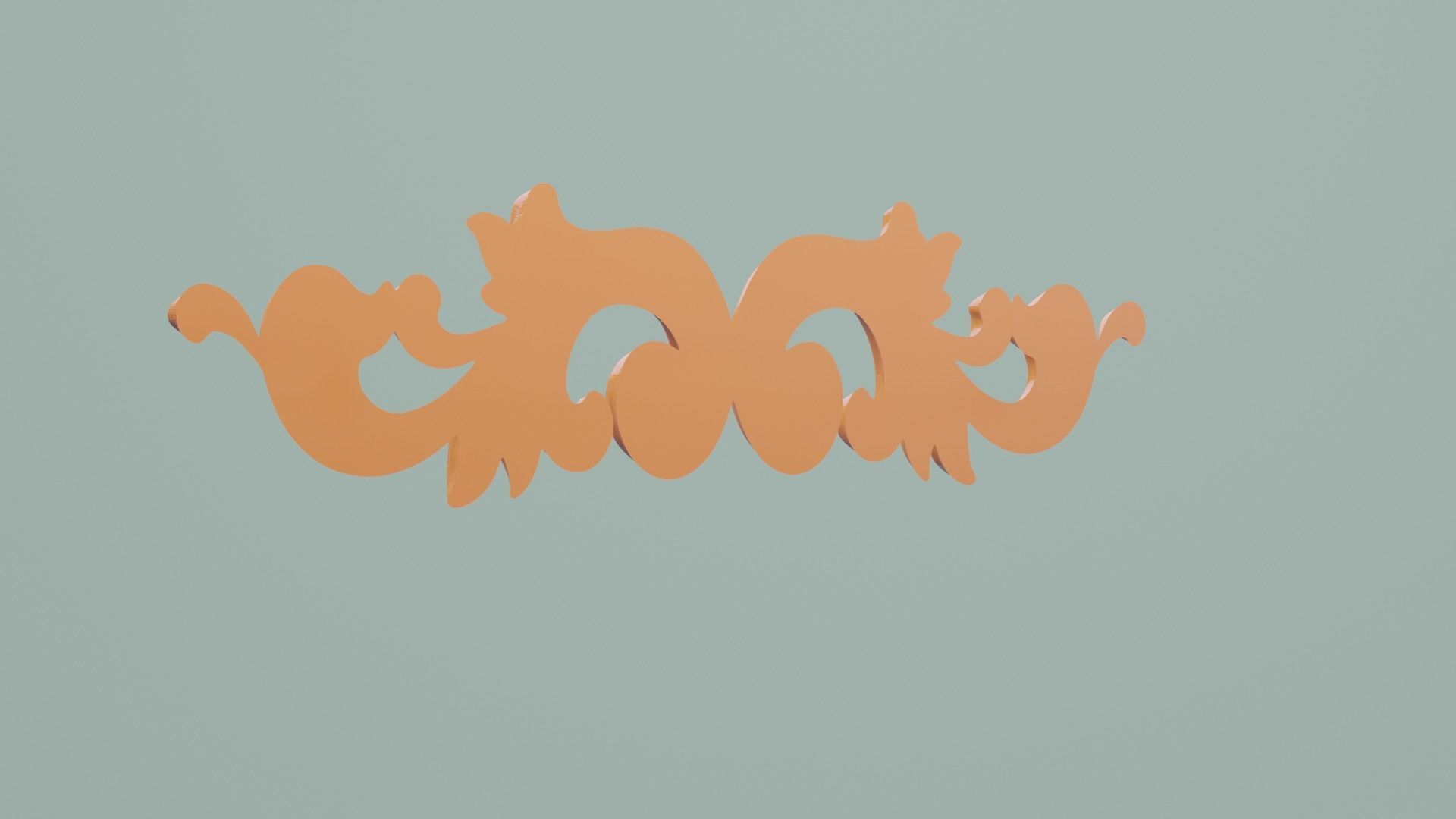 Wood Carving Flower Decor 3D print model_4