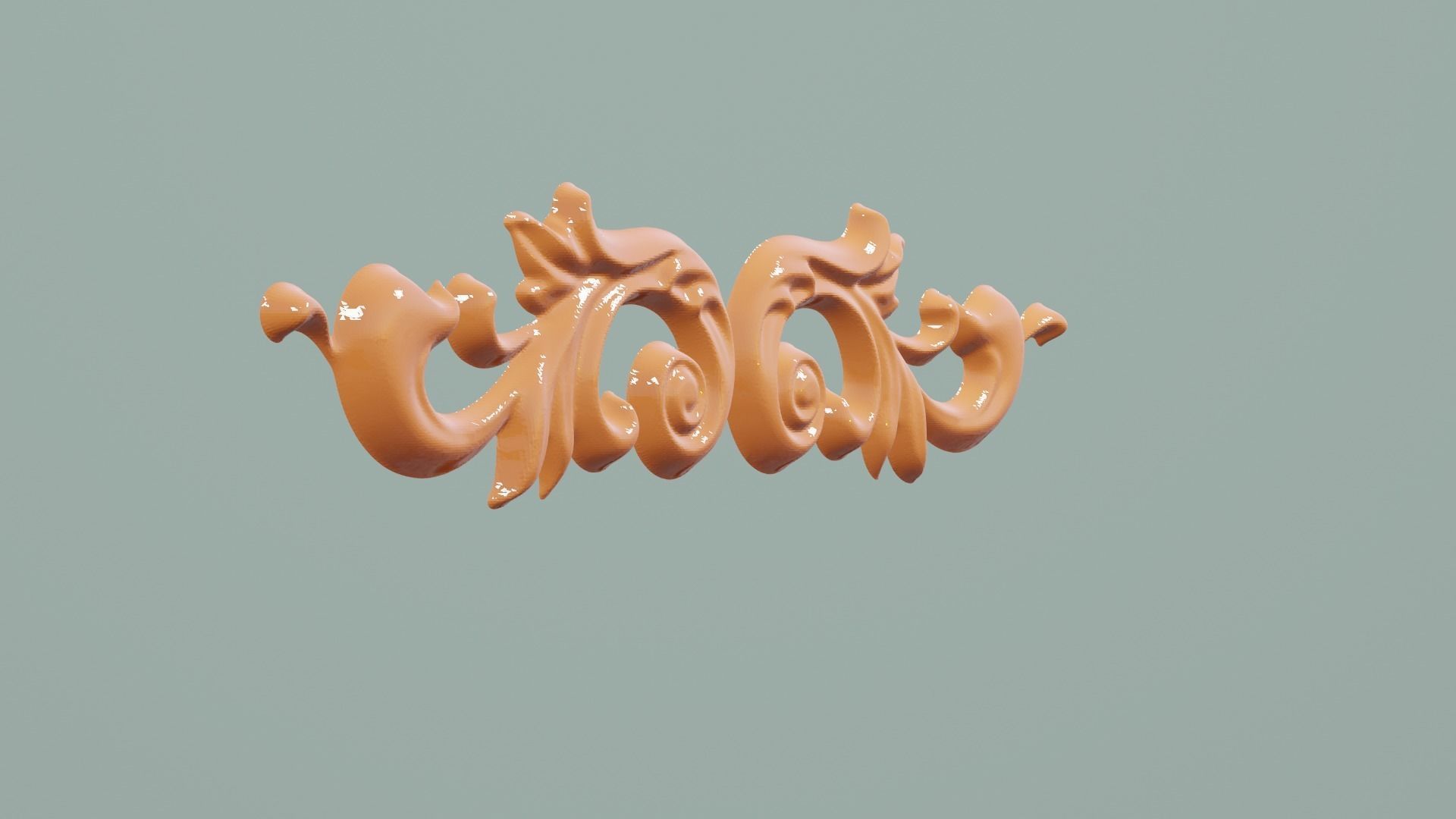 Wood Carving Flower Decor 3D print model_2