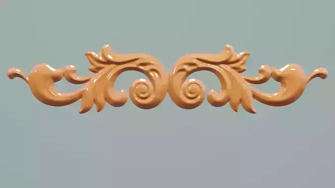 Wood Carving Flower Decor