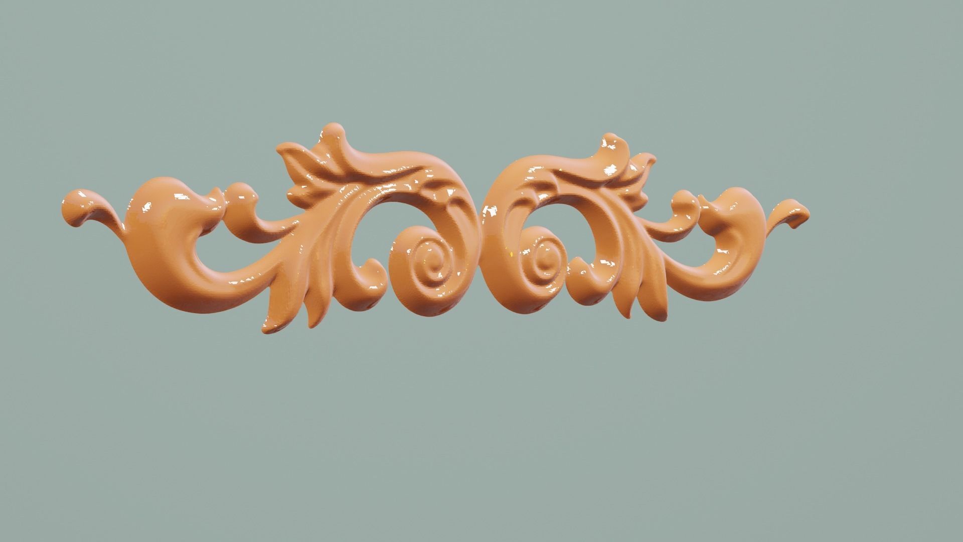 Wood Carving Flower Decor 3D print model_1