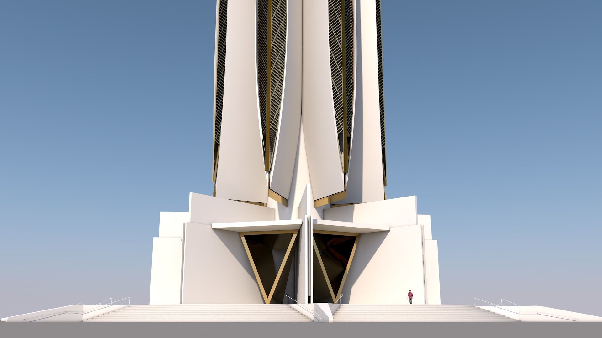 SciFi Tower - Post Modern Gothic 3D model_2