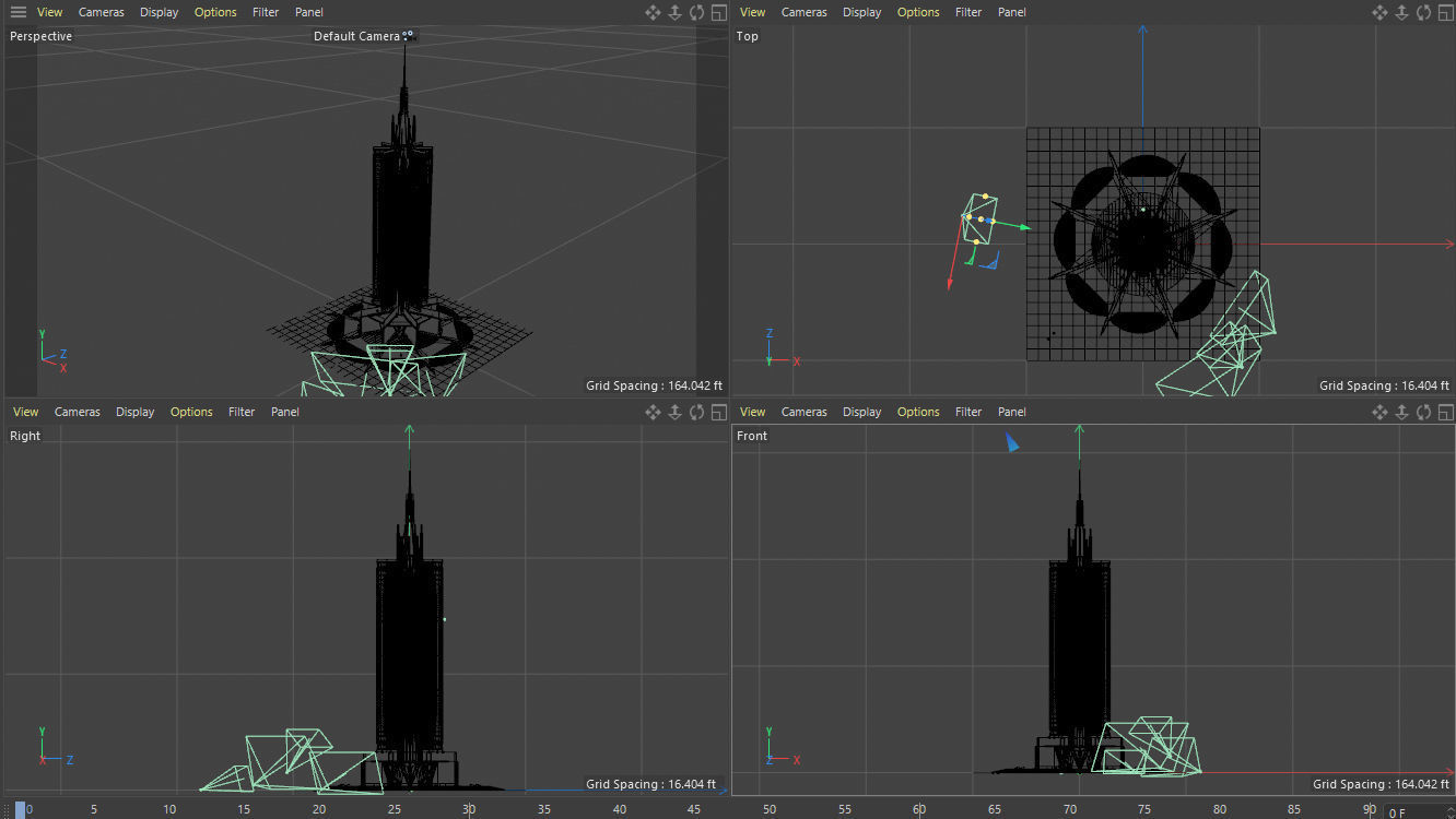 SciFi Tower - Post Modern Gothic 3D model_6