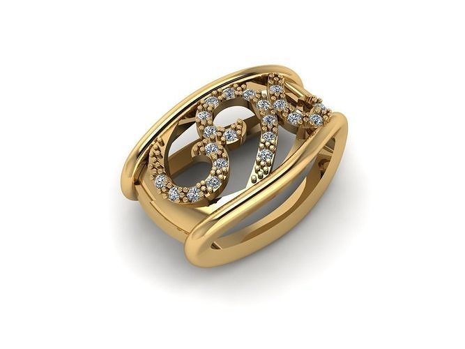 Pendant with diamonds und1006 3D print model