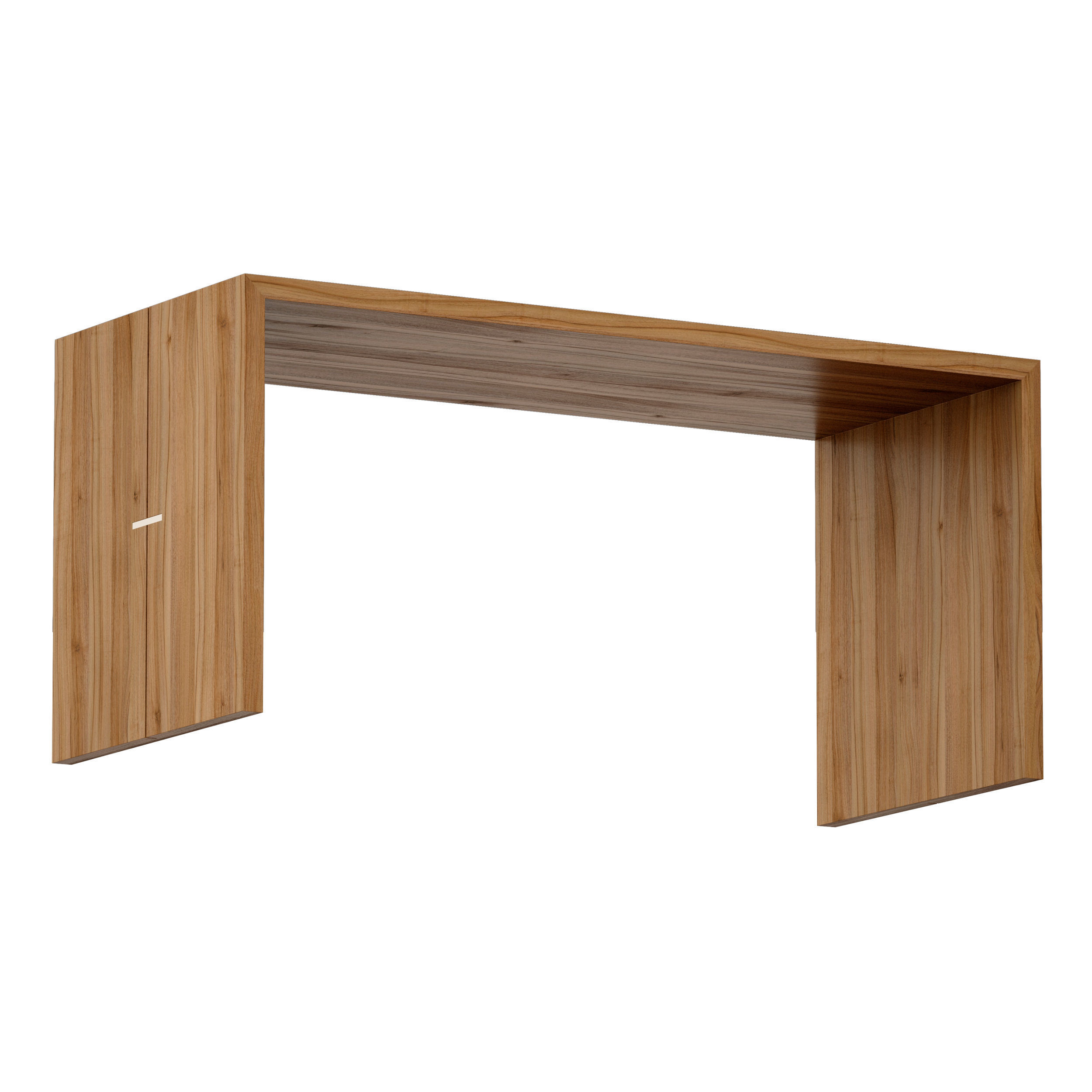 Maxwell Waterfall Table Crate and Barrel 3D model_2