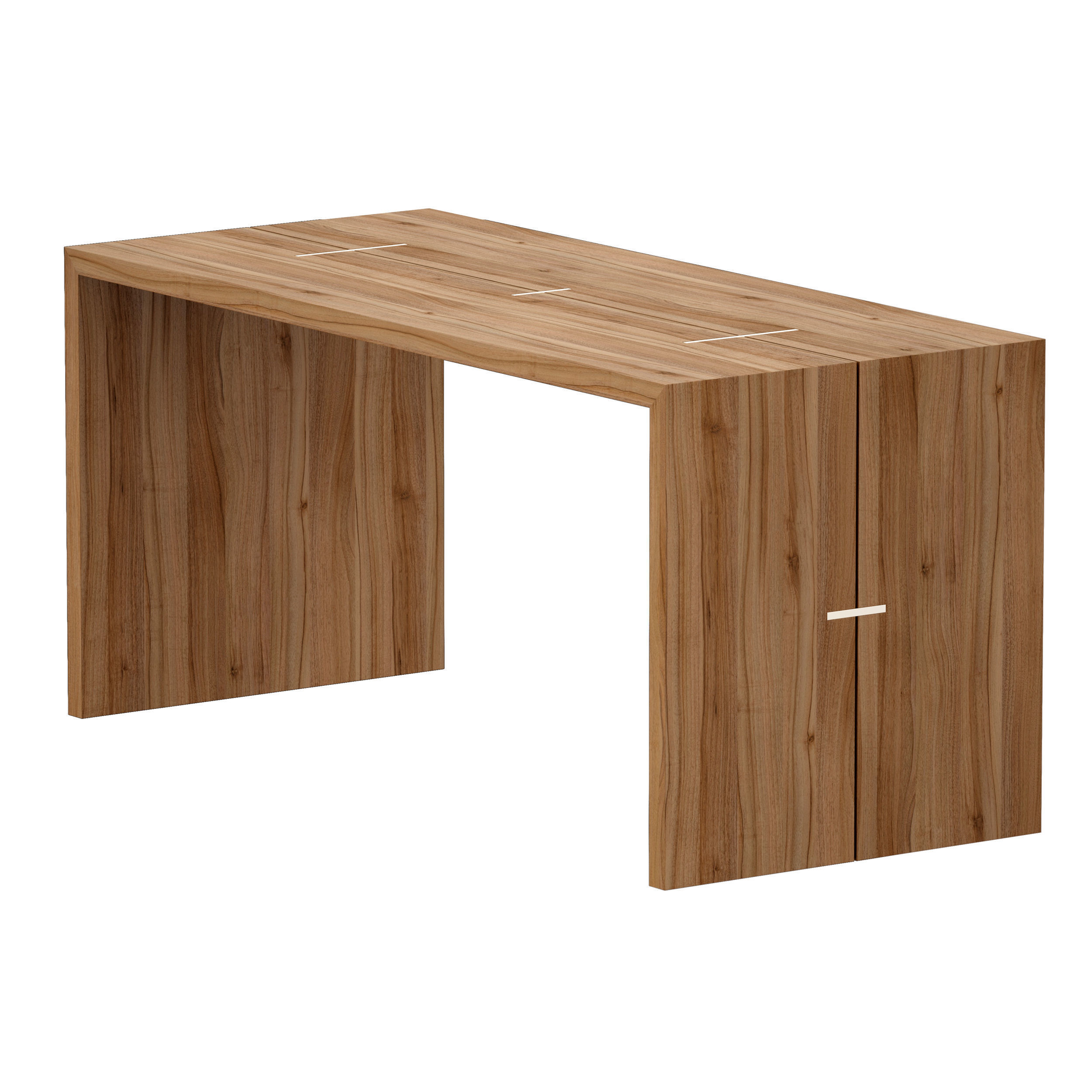 Maxwell Waterfall Table Crate and Barrel 3D model_7