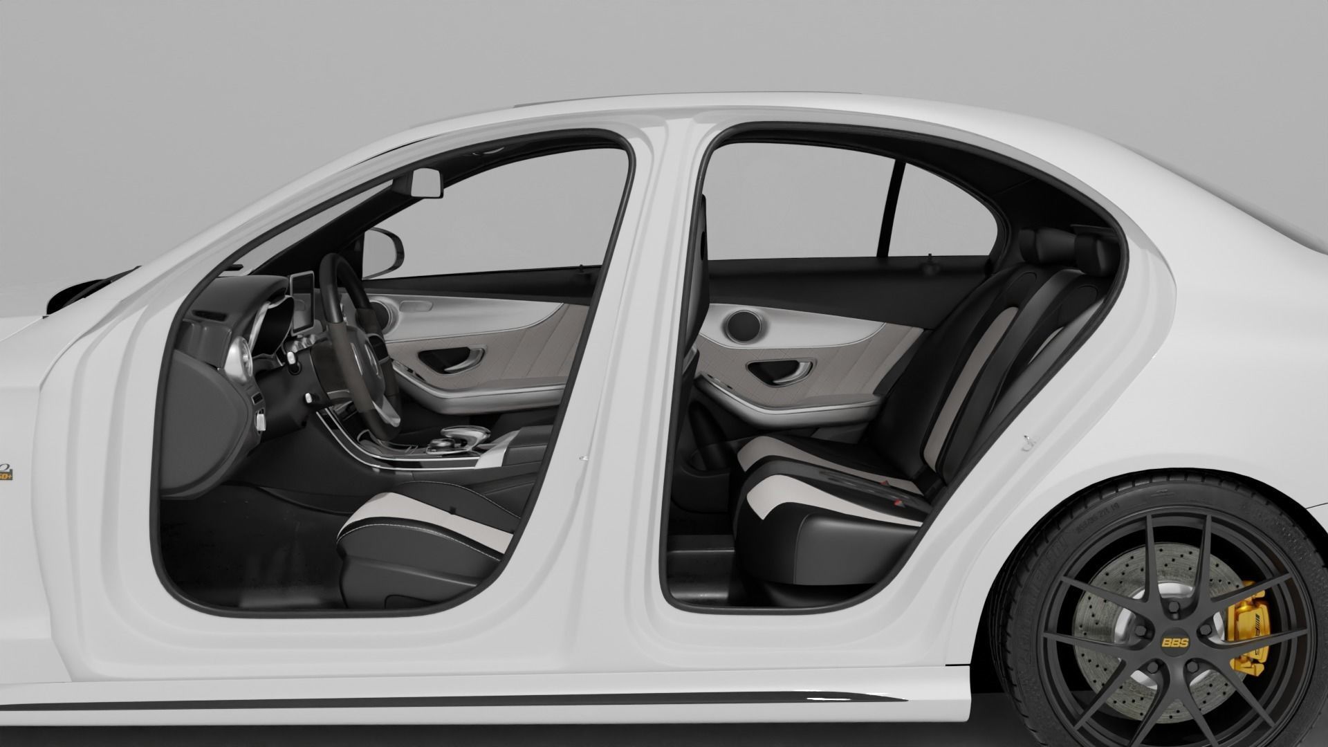 Mercedes C CLASS Low-poly 3D model_2