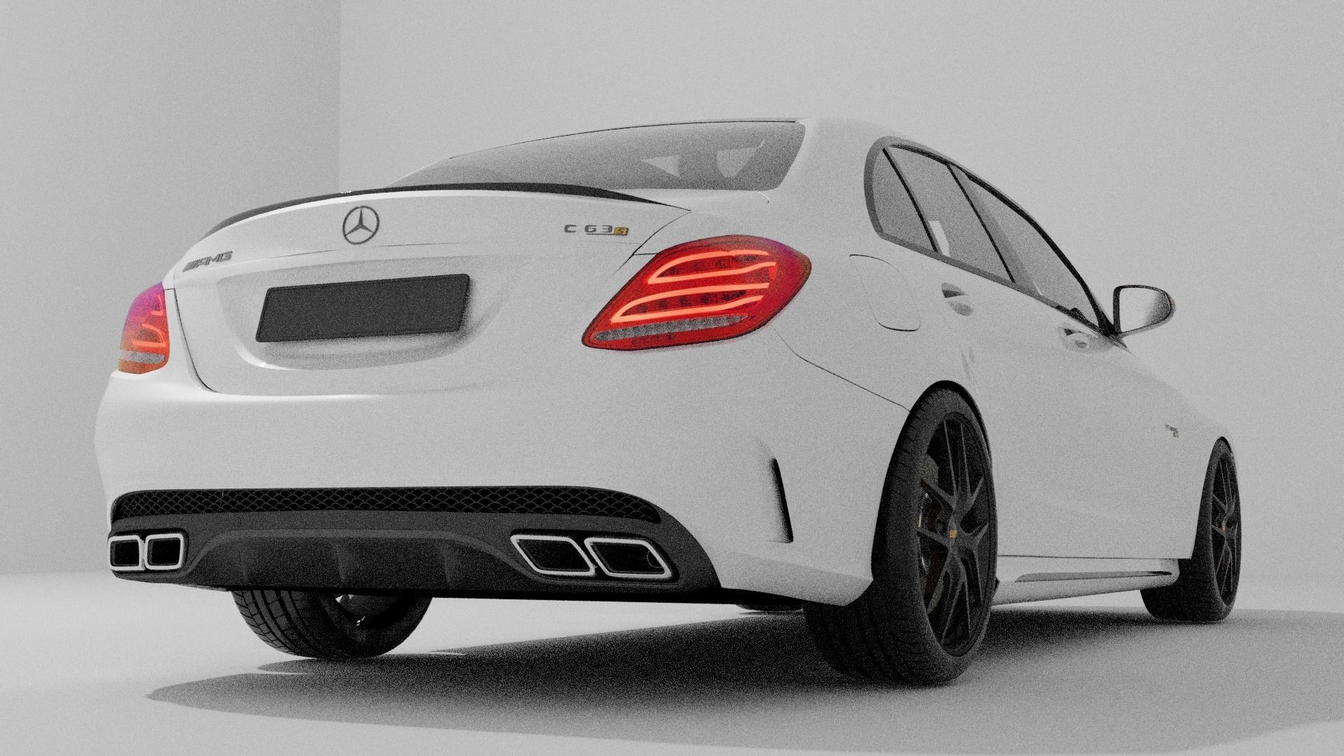 Mercedes C CLASS Low-poly 3D model_1