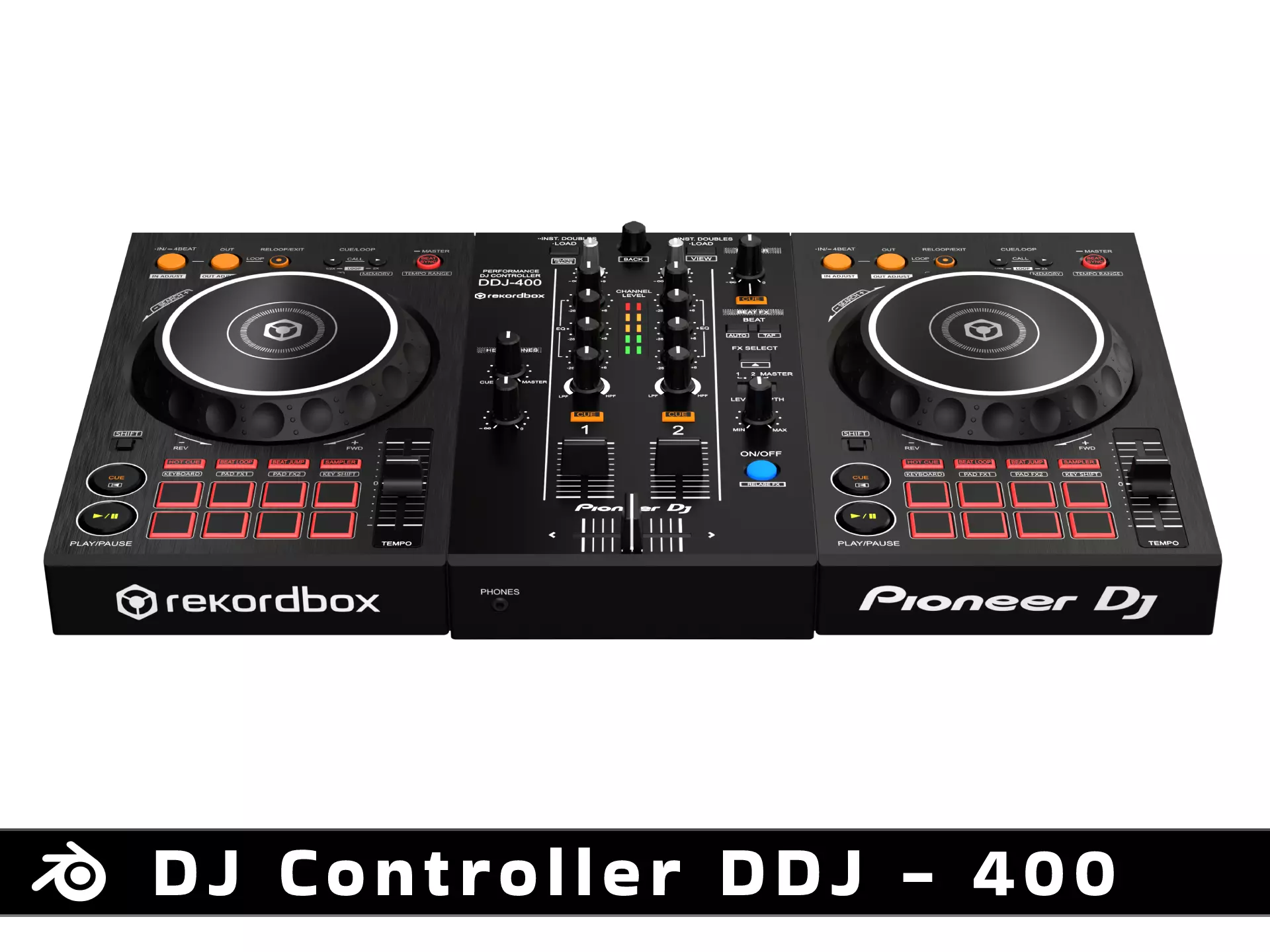 Pioneer Dj Controller DDJ-400 3D model