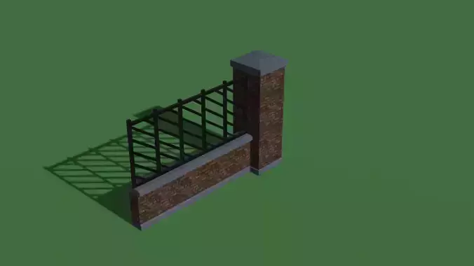 Brick Fence Model - 