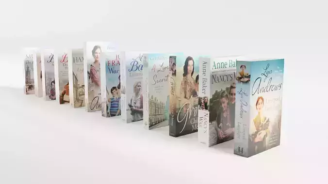 Liverpool Historical Fiction Books Low-poly 3D model