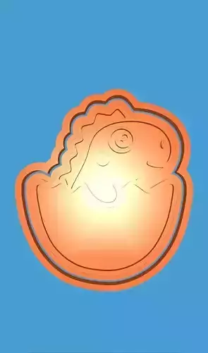 MakeIT Easter Cookie Cutter Dinosaur In Egg With Frame