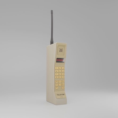 old phone Low-poly 3D model