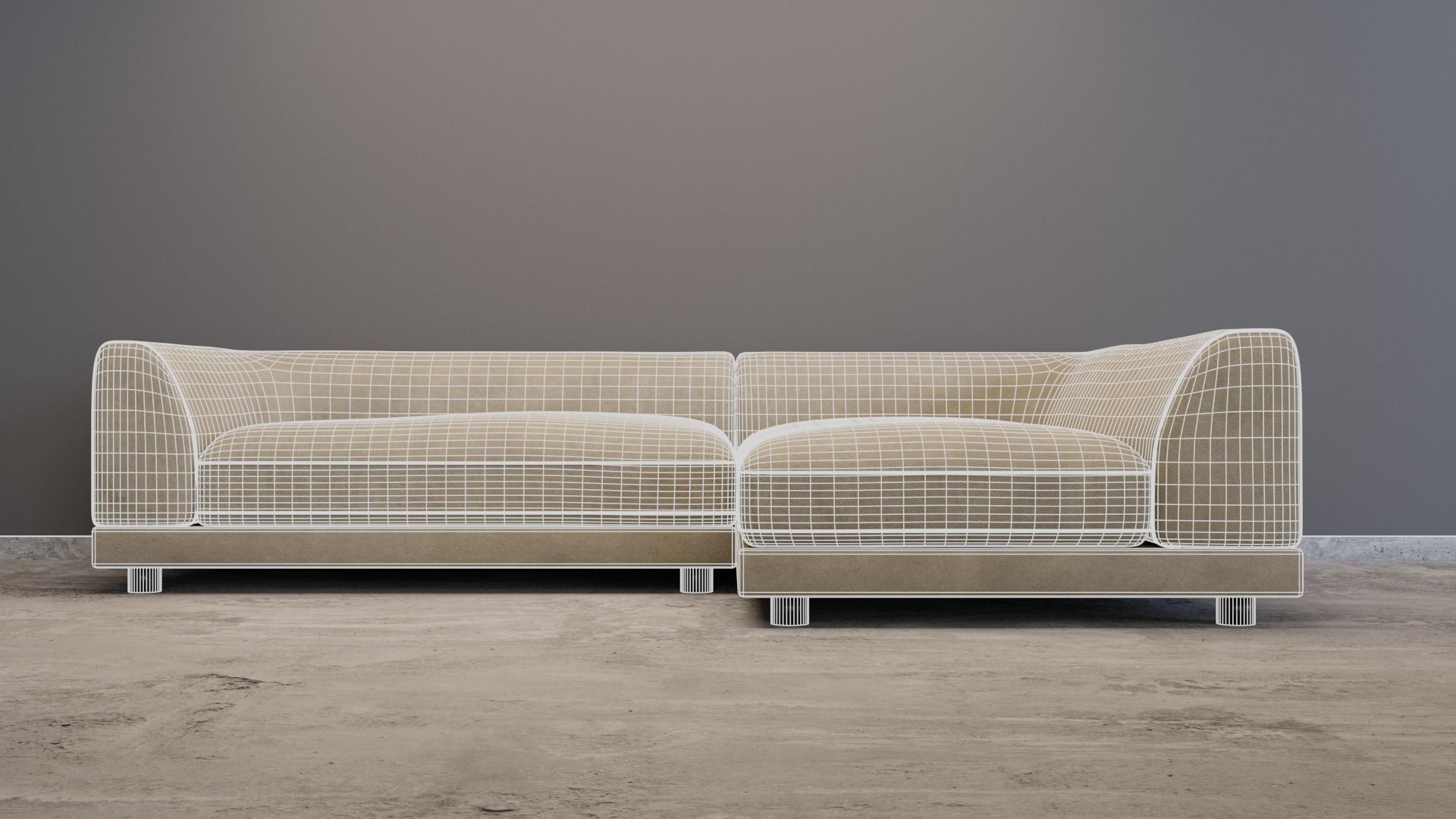 Designer Couch 2 3D model_2