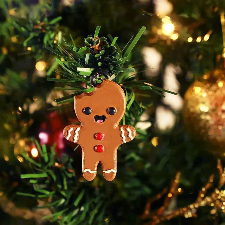 Gingerbread happy man 3D print model_0