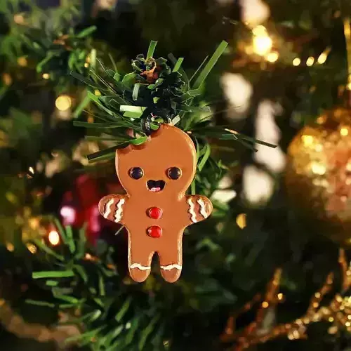 Gingerbread happy man 3D print model