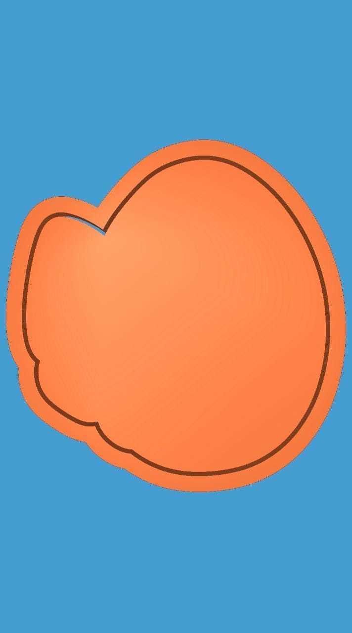 MakeIT Easter Cookie Cutter Collection Egg With Bow With Frame 3D model_2