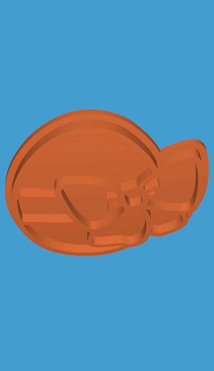 MakeIT Easter Cookie Cutter Collection Egg With Bow With Frame 3D model_4