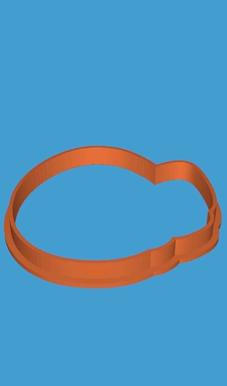 MakeIT Easter Cookie Cutter Collection Egg With Bow With Frame 3D model_1