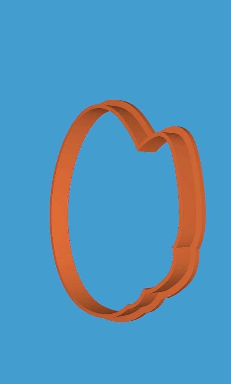 MakeIT Easter Cookie Cutter Collection Egg With Bow With Frame 3D model_3