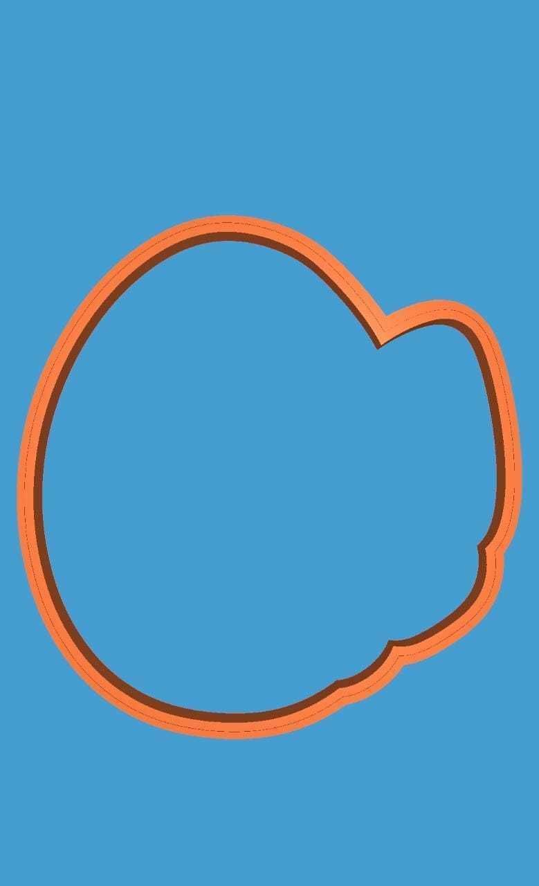 MakeIT Easter Cookie Cutter Collection Egg With Bow With Frame 3D model_7