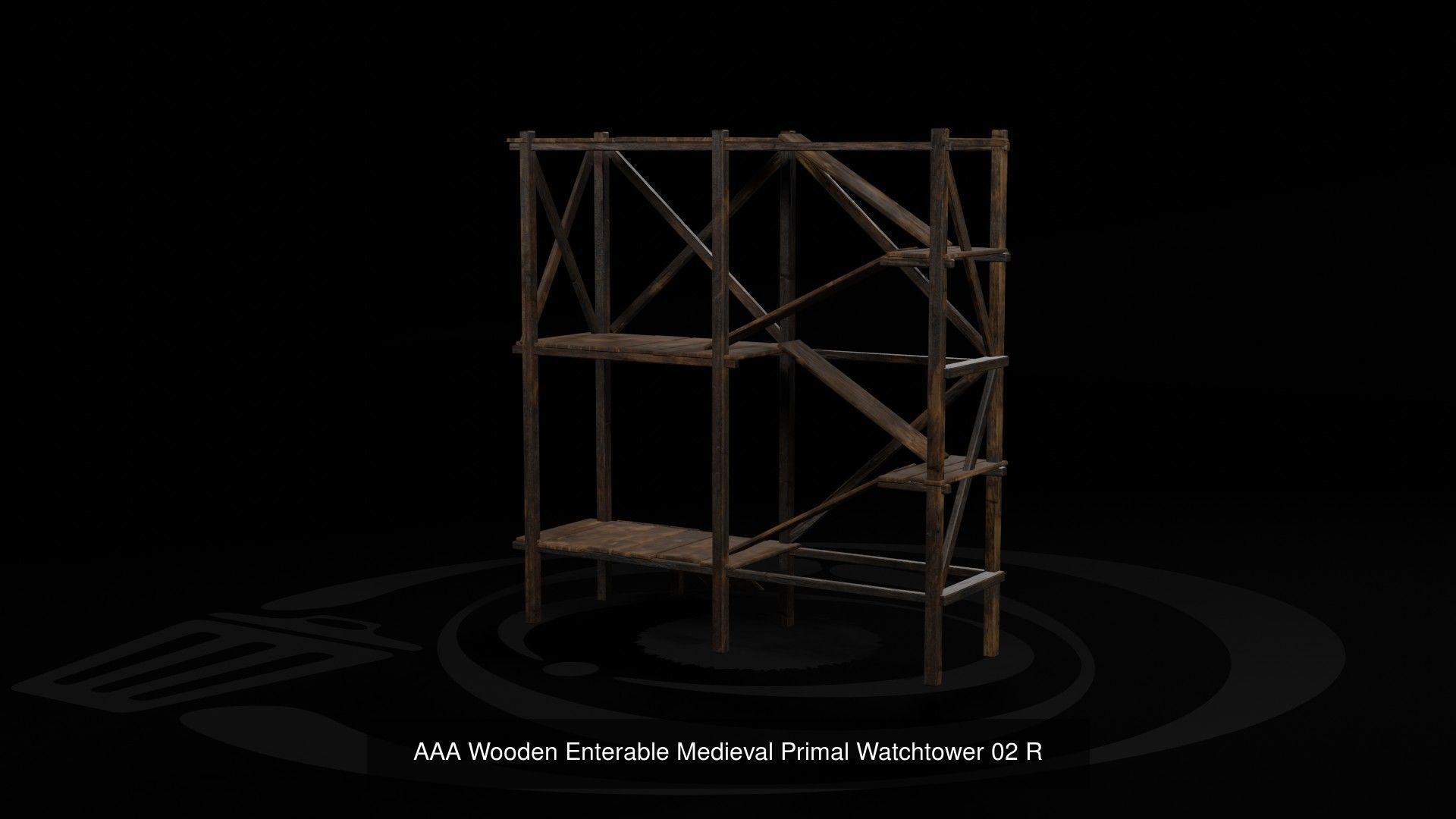 AAA Wooden Enterable Medieval Primal Hut Collection 03 R _11