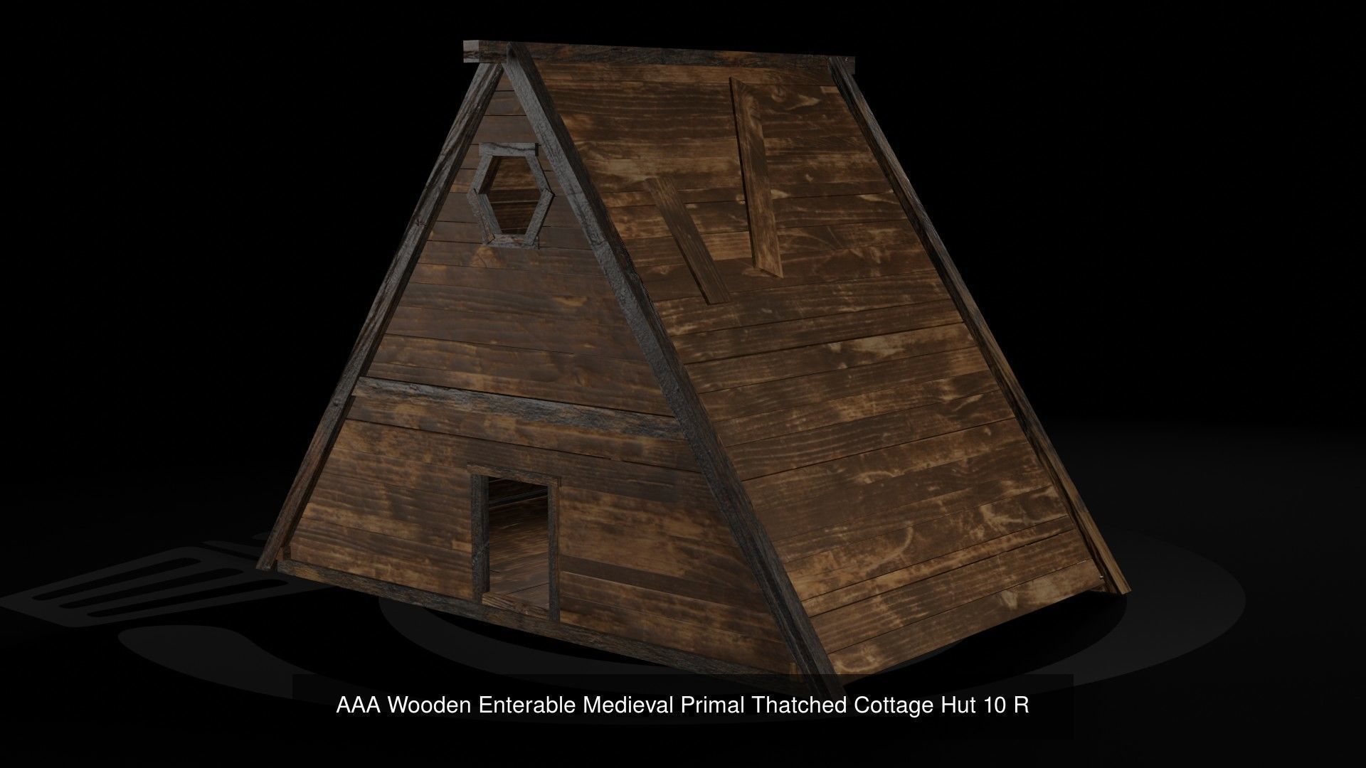 AAA Wooden Enterable Medieval Primal Hut Collection 03 R _22