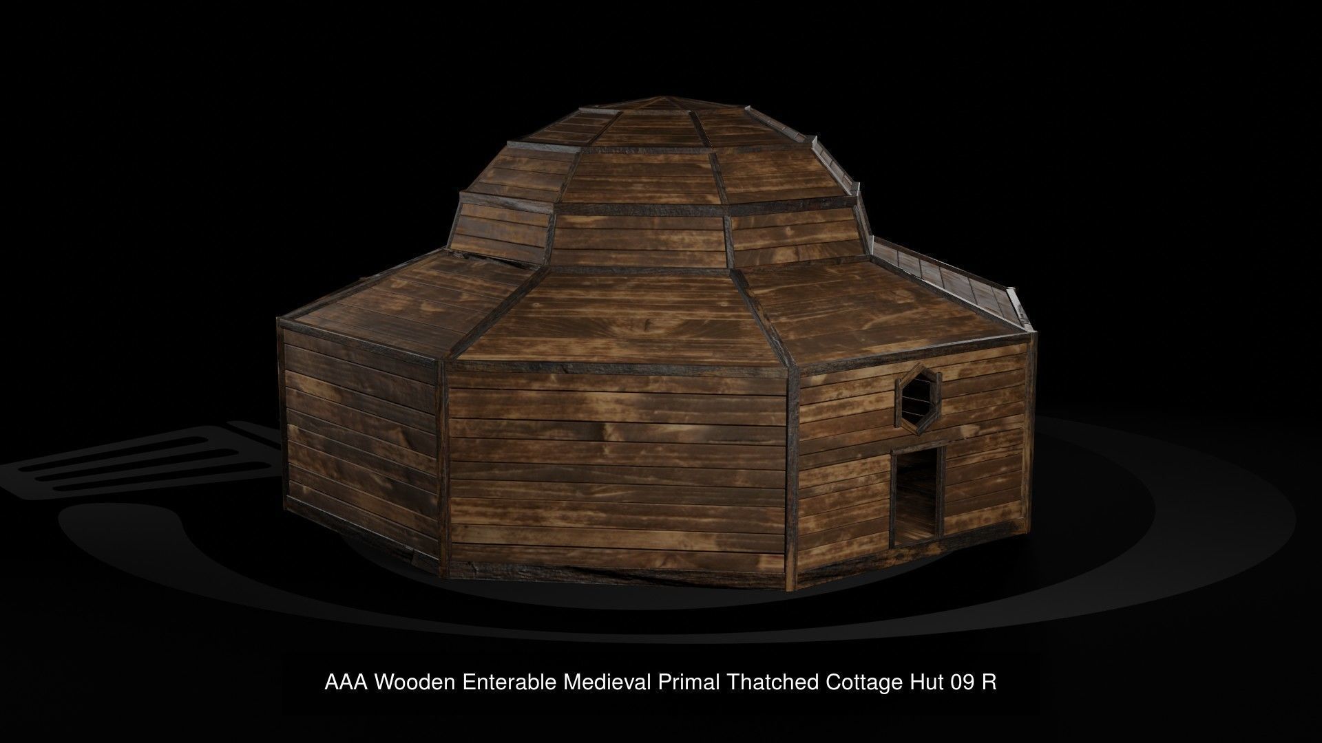 AAA Wooden Enterable Medieval Primal Hut Collection 03 R _20