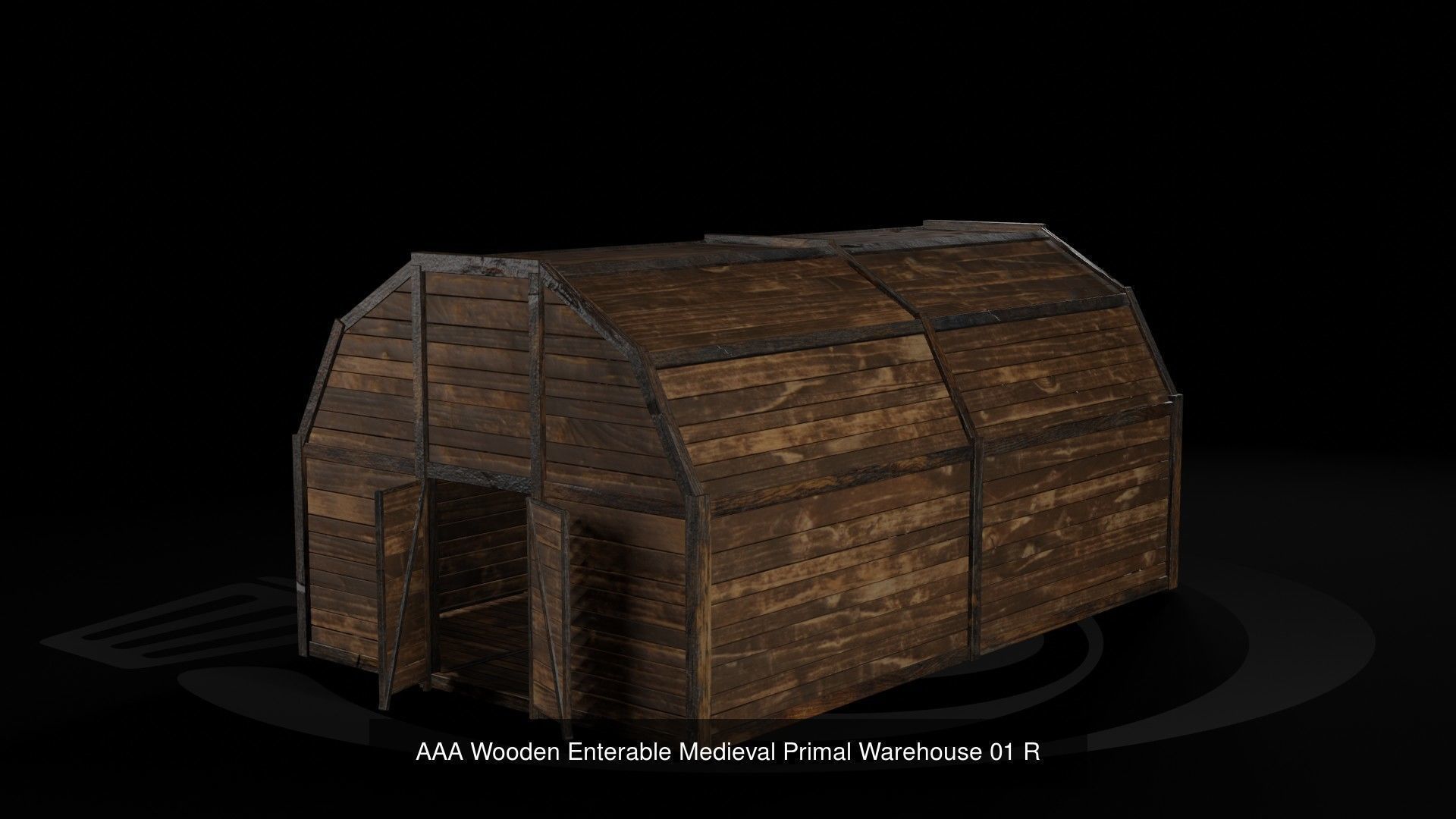 AAA Wooden Enterable Medieval Primal Hut Collection 03 R _21