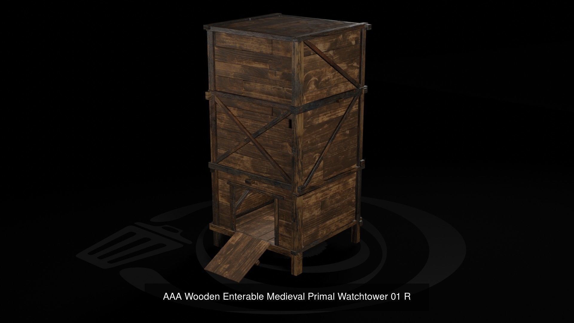 AAA Wooden Enterable Medieval Primal Hut Collection 03 R _10