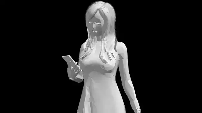 Low-Poly Woman Walking - Free Sample Free low-poly 3D model