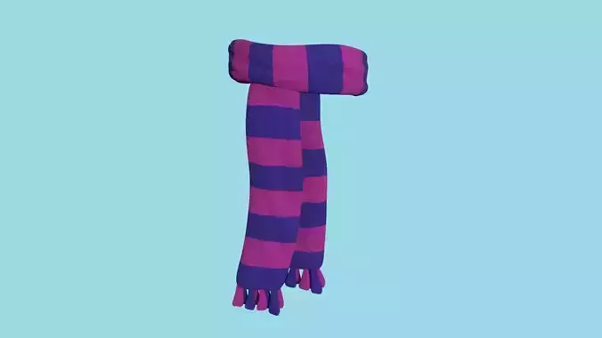 Purple Blue Scarf - Character Design - Clothing Costume