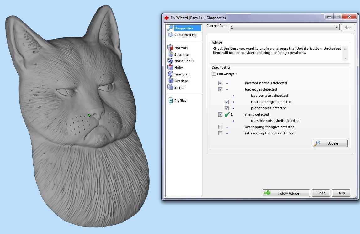 sad and angry cat bas-relief 3D print model_6