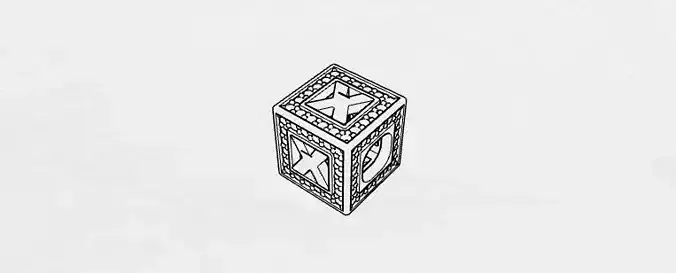 Baby Block Charm - X