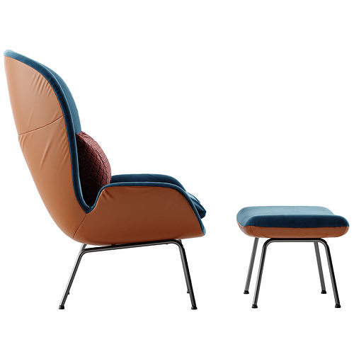 Rolf benz armchair 594 3D model 4
