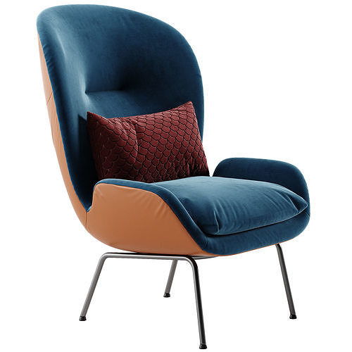 Rolf benz armchair 594 3D model 7