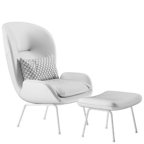 Rolf benz armchair 594 3D model 5