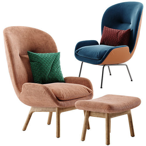Rolf benz armchair 594 3D model 2