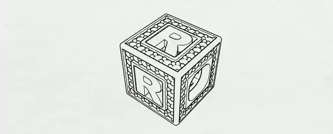 Baby Block Charm - R