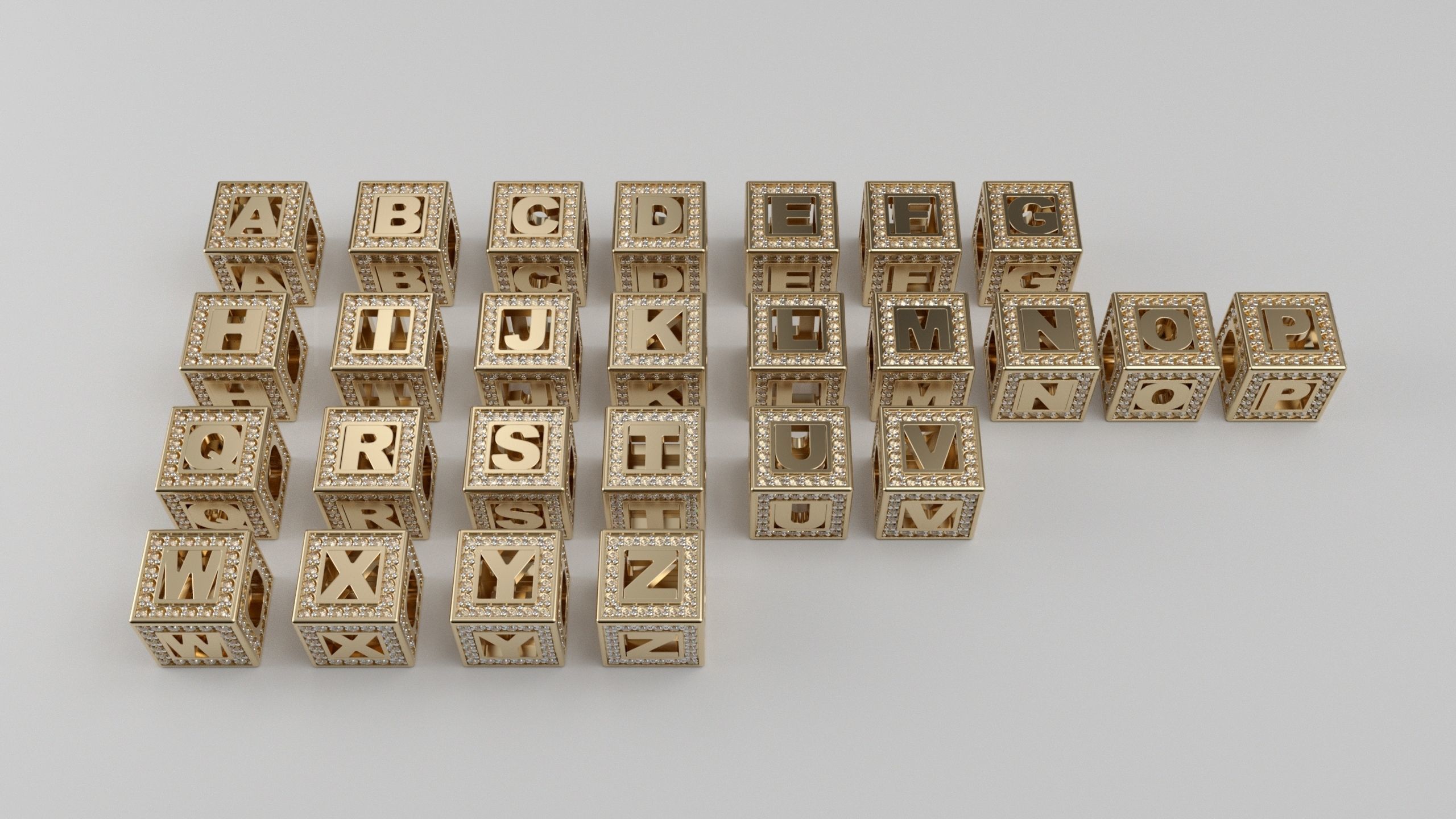 Baby Block Charm - Q 3D print model_3