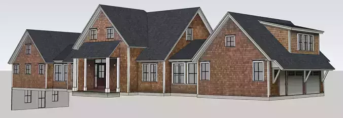 American house - outer shell only