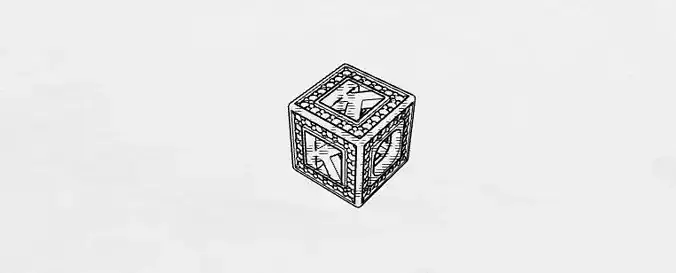 Baby Block Charm - K