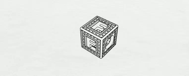 Baby Block Charm - F 3D print model_0