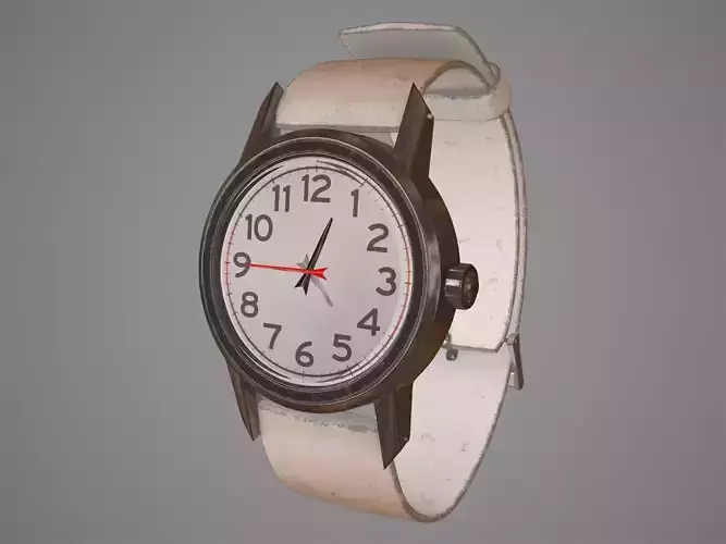 Wrist Clock Men Silver