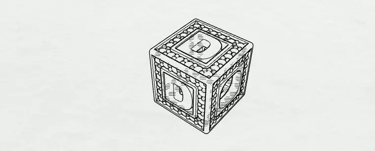 Baby Block Charm - D 3D print model_0