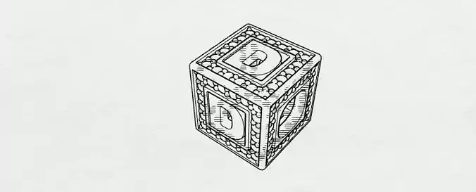 Baby Block Charm - D