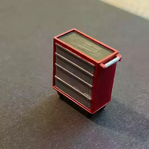 WORKSHOP TOOL BOX 7MM 1-43 SCALE MODEL RAILWAY GARAGE 3D print model