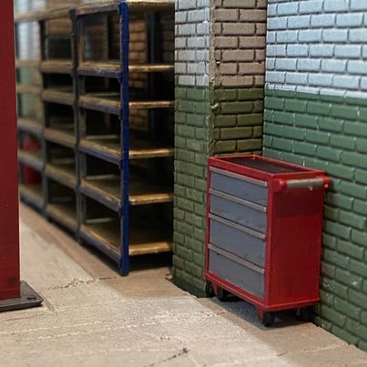 WORKSHOP TOOL BOX 7MM 1-43 SCALE MODEL RAILWAY GARAGE 3D print model_2